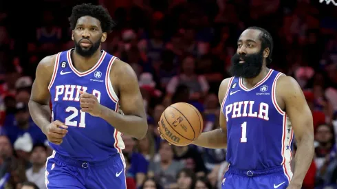Joel Embiid and James Harden
