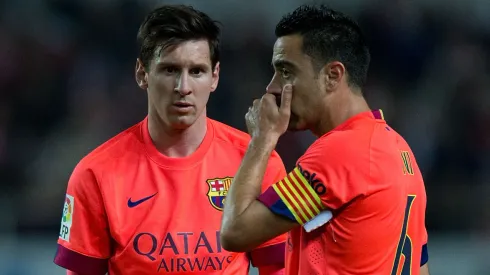 Lionel Messi and Xavi at Barcelona
