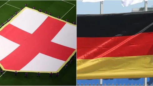 England flag (L) and German flag (R)
