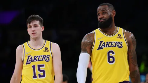 LeBron James and Austin Reaves with the Los Angeles Lakers