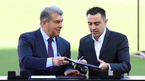 Joan Laporta and Xavi
