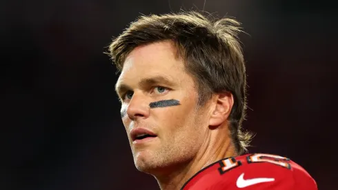 Tom Brady with the Tampa Bay Buccaneers in the NFL
