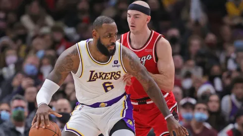 LeBron James and Alex Caruso
