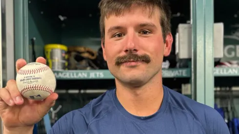 The rookie hit a home run in his first at-bat