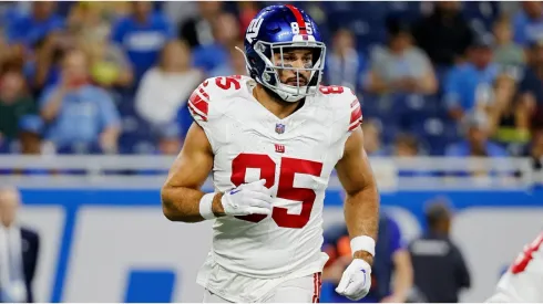 Chris Myarick #85 of the New York Giants