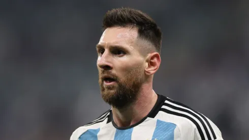 Lionel Messi with Argentina at the Qatar 2022 World Cup
