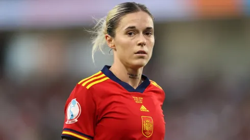 Mapi Leon with Spain's national team
