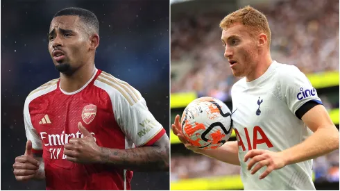 Gabriel Jesus of Arsenal and Dejan Kulusevski of Tottenham Hotspur