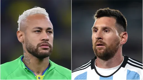 Neymar and Lionel Messi
