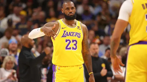 LeBron James #23 of the Los Angeles Lakers