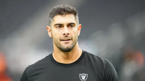 Jimmy Garoppolo of the Las Vegas Raiders