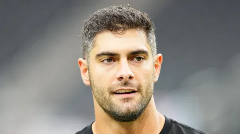 Jimmy Garoppolo quarterback of the Las Vegas Raiders