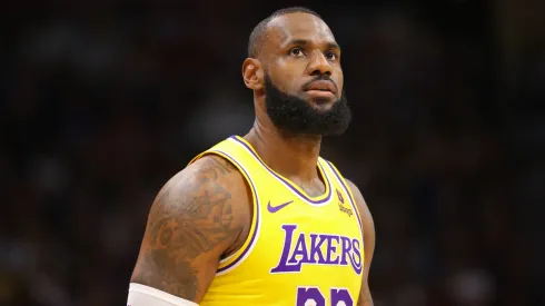 LeBron James playing for the Los Angeles Lakers