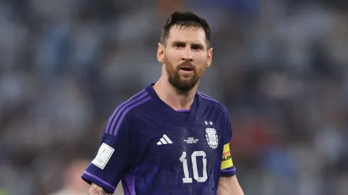 Lionel Messi of Argentina during the FIFA World Cup Qatar 2022 Group C match between Poland and Argentina at Stadium 974 on November 30, 2022 in Doha, Qatar.