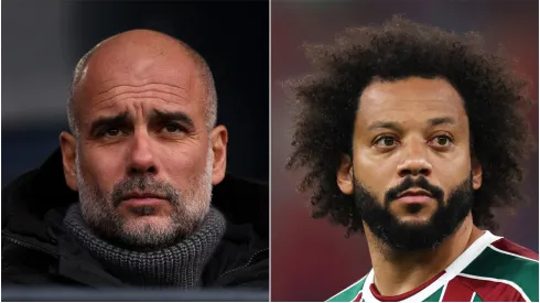 Pep Guardiola and Marcelo
