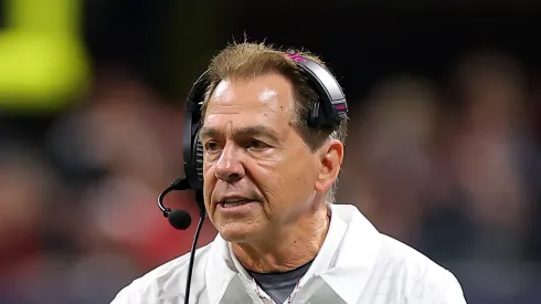 Head coach Nick Saban of the Alabama Crimson Tide 
