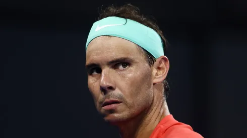 Rafael Nadal during the 2024 Brisbane International
