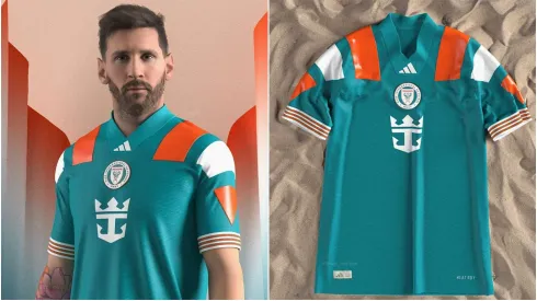 Inter Miami's jersey designs of Lionel Messi with Dolphins on social media
