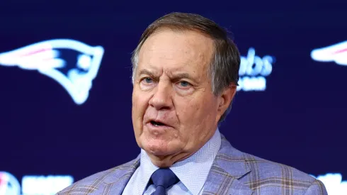 Bill Belichick in his final press conference with the Patriots