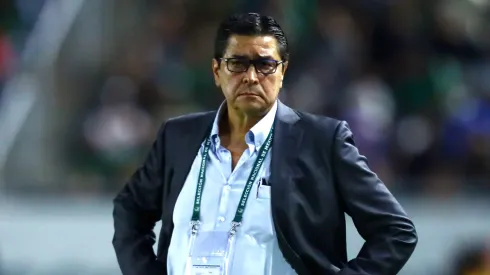 Luis Fernando Tena coach of Guatemala looks on during an international friendly match between Mexico and Guatemala at Kraken Stadium on June 07, 2023 in Mazatlan, Mexico.
