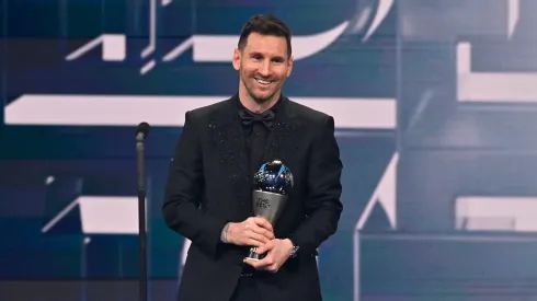 Lionel Messi after receiving FIFA The Best award for 2022
