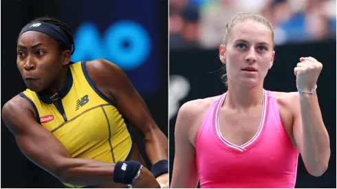 Coco Gauff of the United States and Marta Kostyuk of Ukraine
