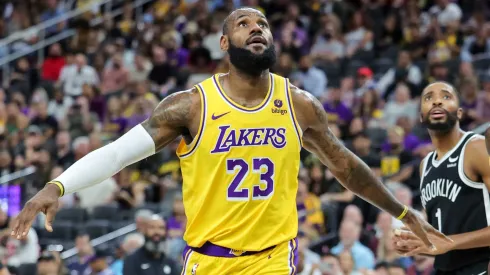 LeBron James #23 of the Los Angeles Lakers