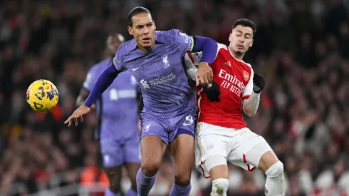 Virgil van Dijk and Gabriel Martinelli
