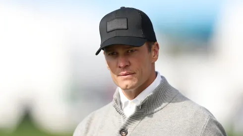 Former NFL quarterback Tom Brady looks on during the second round of the AT&T Pebble Beach Pro-Am at Pebble Beach Golf Links on February 02, 2024 in Pebble Beach, California.