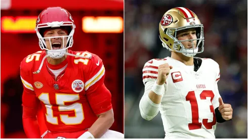 Patrick Mahomes (left) and Brock Purdy.