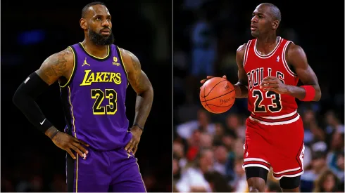 LeBron James (left) and Michael Jordan
