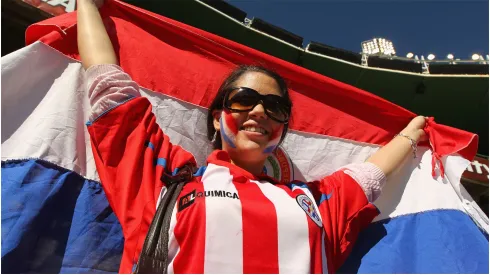 A Paraguay fan with flag
