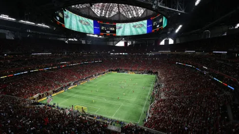 A view of Mercedes-Benz Stadium, home to the Copa America 2024 inaugural game.
