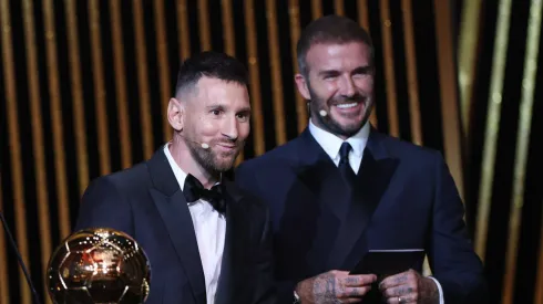 Messi (left) and Beckham
