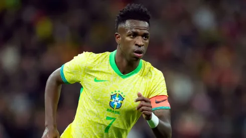 Vinicius Junior in action for Brazil against Spain.