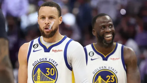 Draymond Green and Stephen Curry
