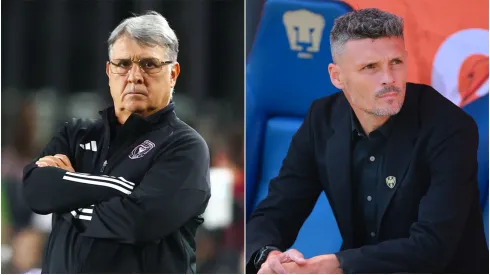 Inter Miami coach Gerardo Martino (left) and Monterrey manager Fernando Ortiz.
