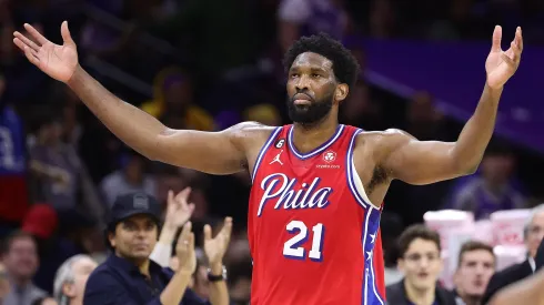 Joel Embiid during a Sixers game.
