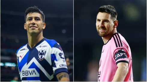 Maximiliano Meza (left) and Lionel Messi.
