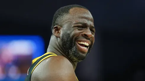 Draymond Green reacts during a game.
