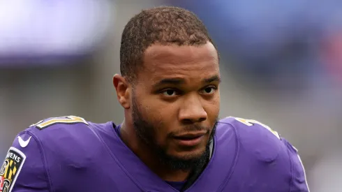 JK Dobbins with the Baltimore Ravens