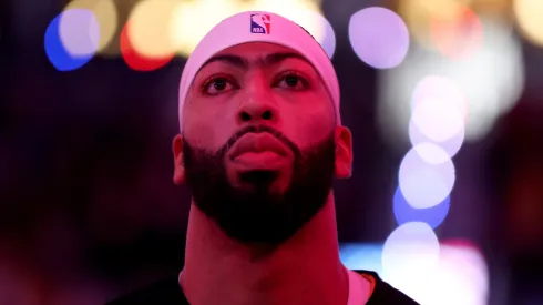 Anthony Davis before a game with the Los Angeles Lakers.
