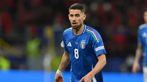 Jorginho of Italy in action during the UEFA EURO 2024 group stage match between Italy and Albania at Football Stadium Dortmund on June 15, 2024 in Dortmund, Germany.
