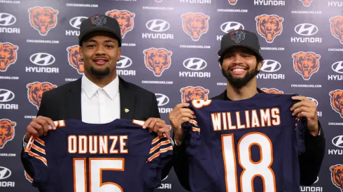 Rome Odunze and Caleb Williams, 2024 1st-round picks of the Chicago Bears
