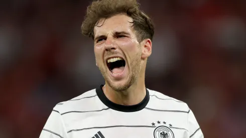 Leon Goretzka of Germany reacts during the UEFA Nations League League A Group 3 match between Hungary and Germany