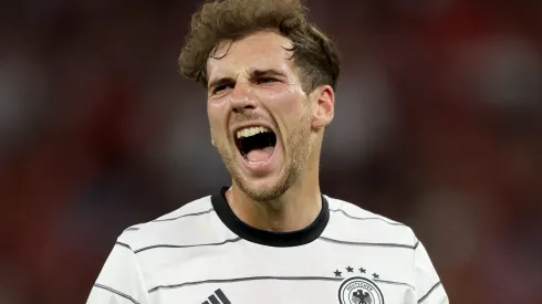 Leon Goretzka of Germany reacts during the UEFA Nations League League A Group 3 match between Hungary and Germany
