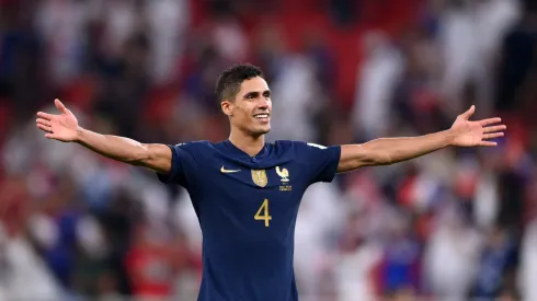 Raphael Varane of France celebrates victory after the FIFA World Cup Qatar 2022 Round of 16 match between France and Poland