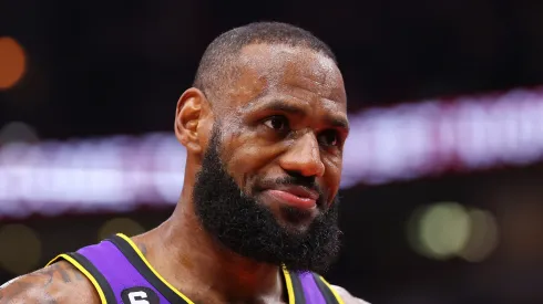 LeBron James of the Los Angeles Lakers will play with his son Bronny James
