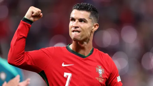 Cristiano Ronaldo of Portugal acknowledges the fans as he celebrates victory after the UEFA EURO 2024 group stage match between Portugal and Czechia.