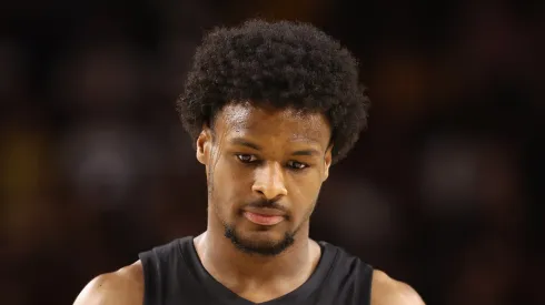 Bronny James with the USC Trojans